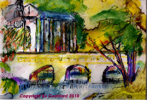 Copyright Su Goddard: Scenes from Perigord - Pont Coude Copyright Su Goddard: Scenes from Perigord - Pont Coude